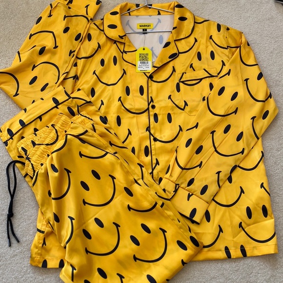 market Other Mens New Smiley Pajama Set By Market Size Medium